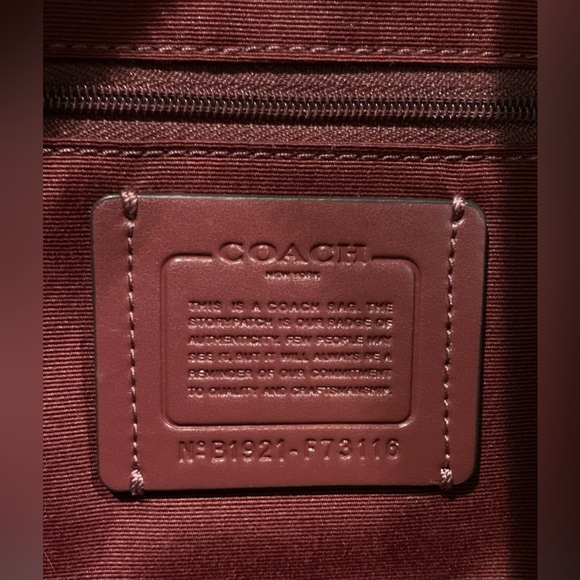 Coach Pink Ruby Charlie Block Medium Pebbled Leather Backpack NEW WITH TAGS - Picture 12 of 16